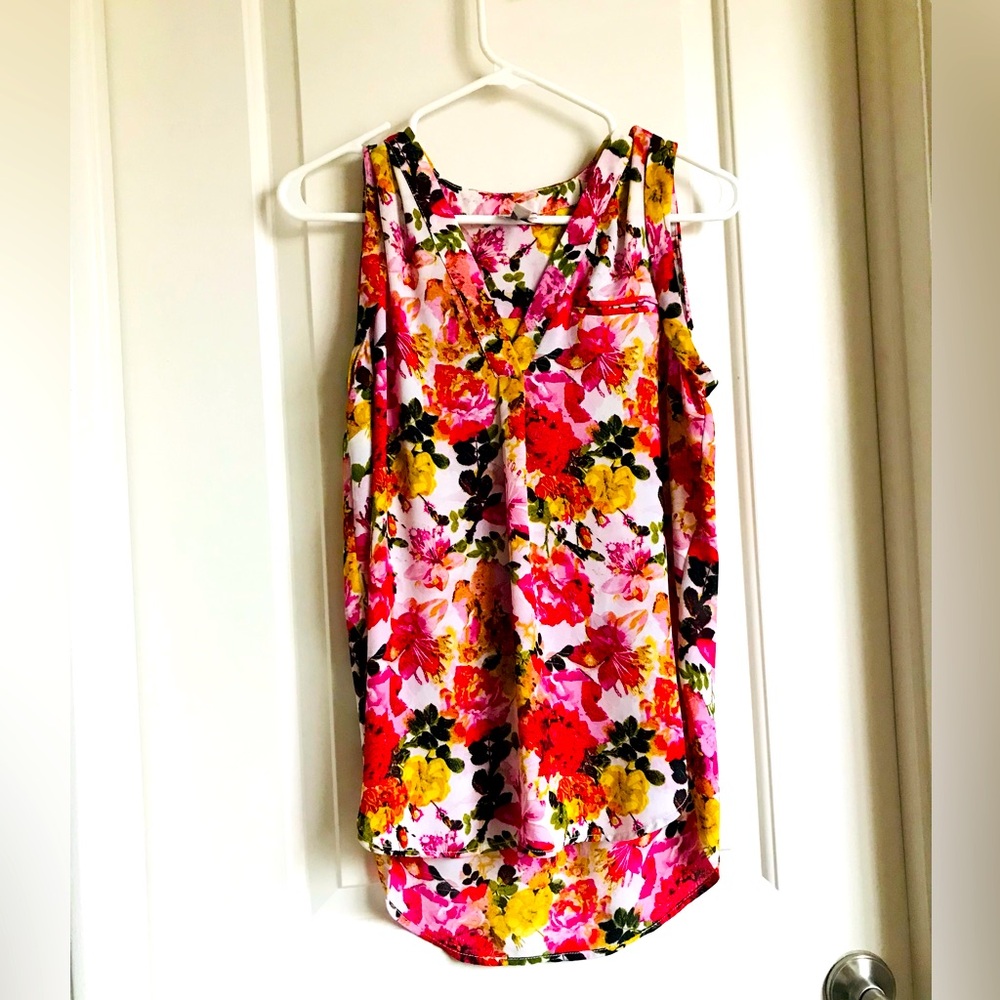 Floral Sleeveless Dynamite Blouse NWOT